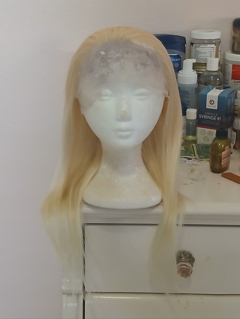 Blonde Free Part Lacefront Human Blend Hair (Free Gift)